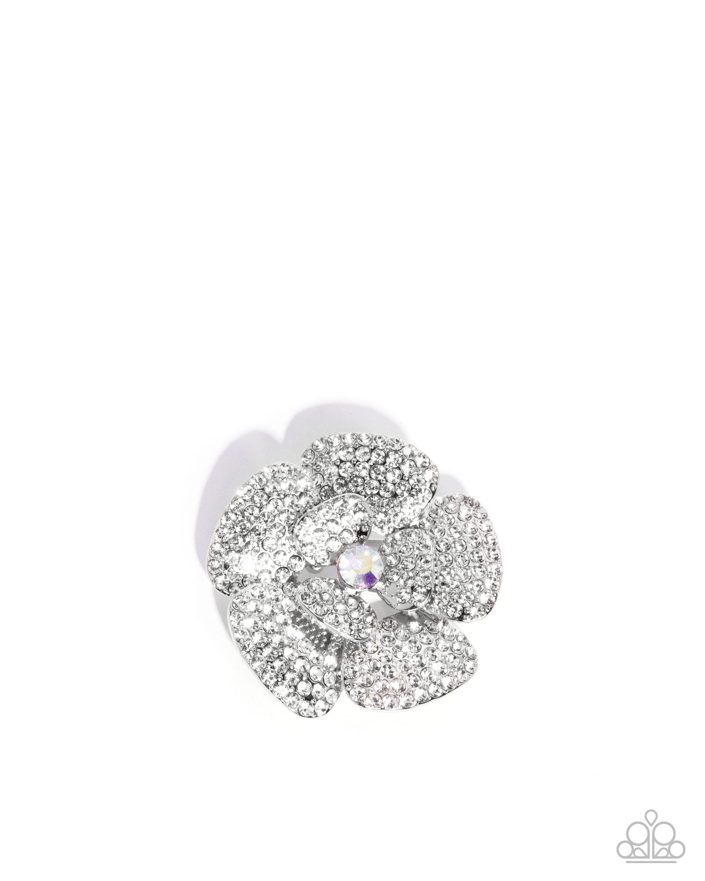 Festive Flourish - White - Paparazzi Brooch