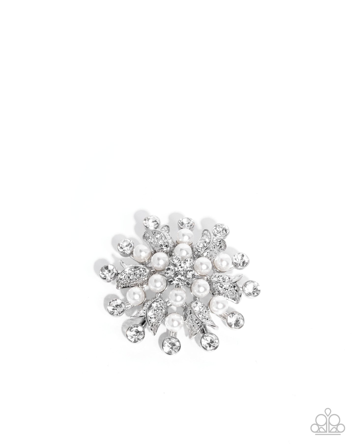 Pearly Prologue - White - Paparazzi Brooch