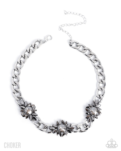 Industrial Intro - Silver - Paparazzi Choker Necklace