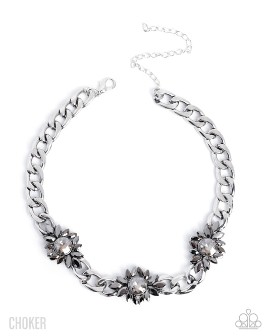 Industrial Intro - Silver - Paparazzi Choker Necklace