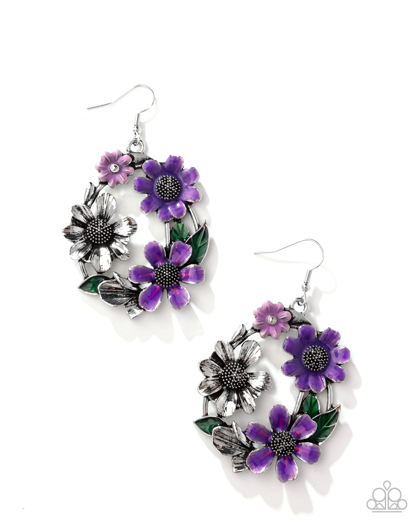 Wreathed Weekday - Purple - Paparazzi Earrings