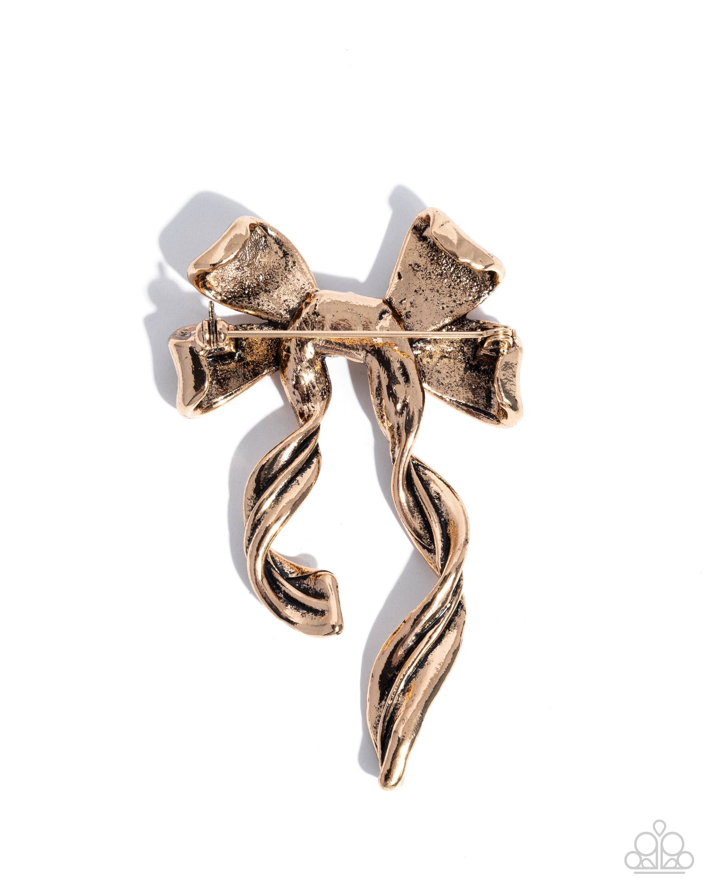 Bow Bonanza - Gold - Paparazzi Brooch