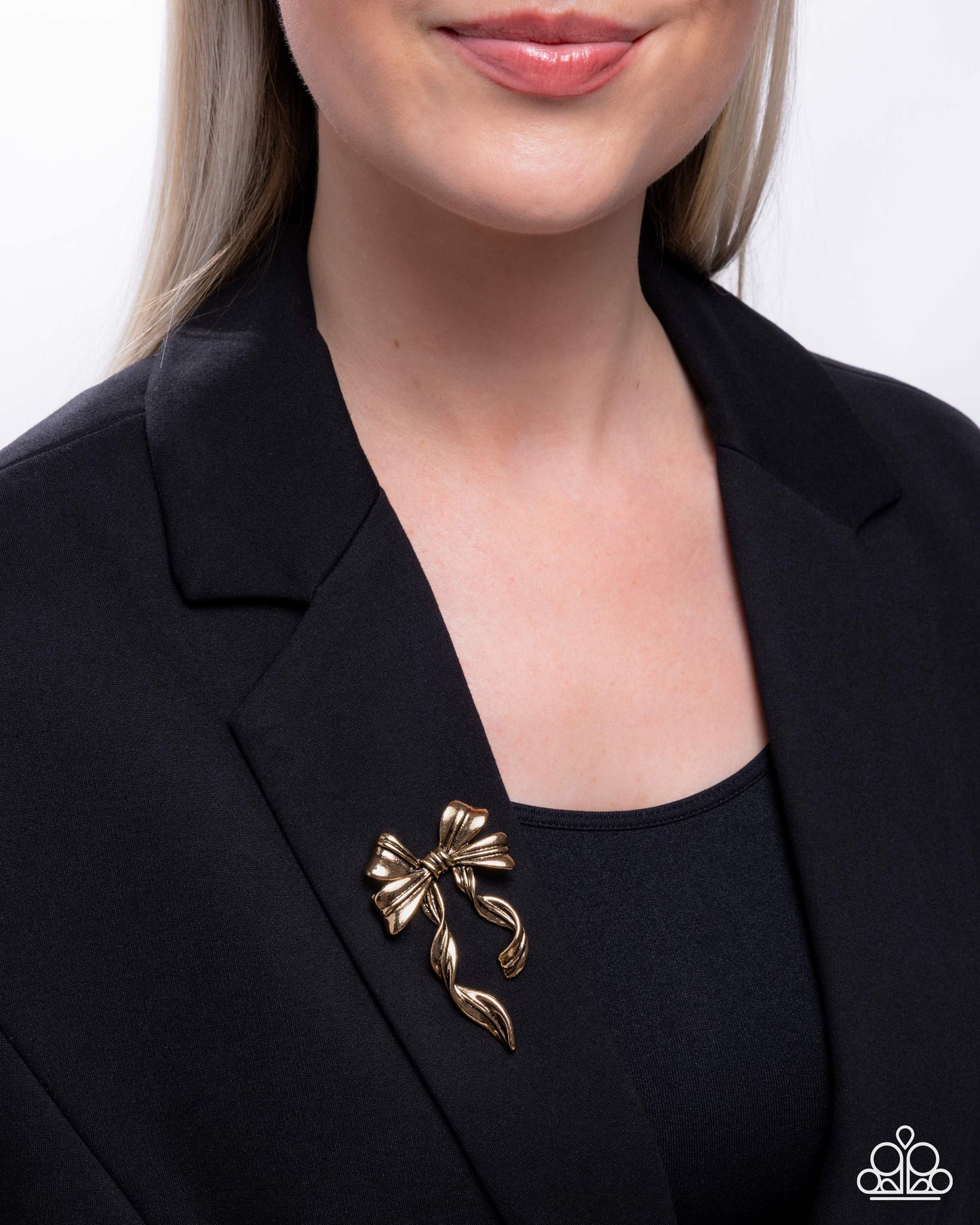 Bow Bonanza - Gold - Paparazzi Brooch