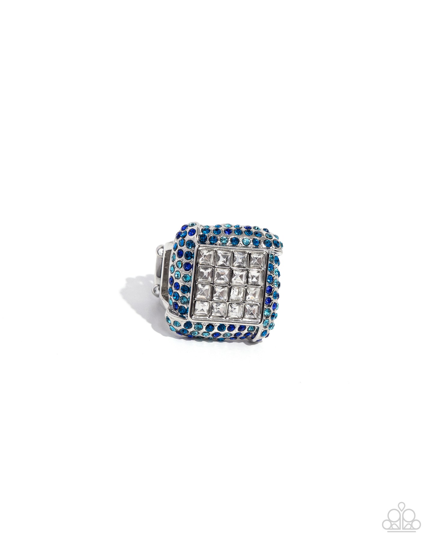 Medium-Square-Blue -  Paparazzi Ring