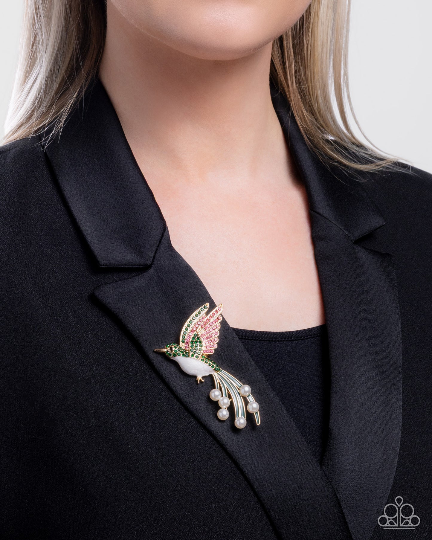 Hummingbird Homage - Green - Paparazzi Brooch