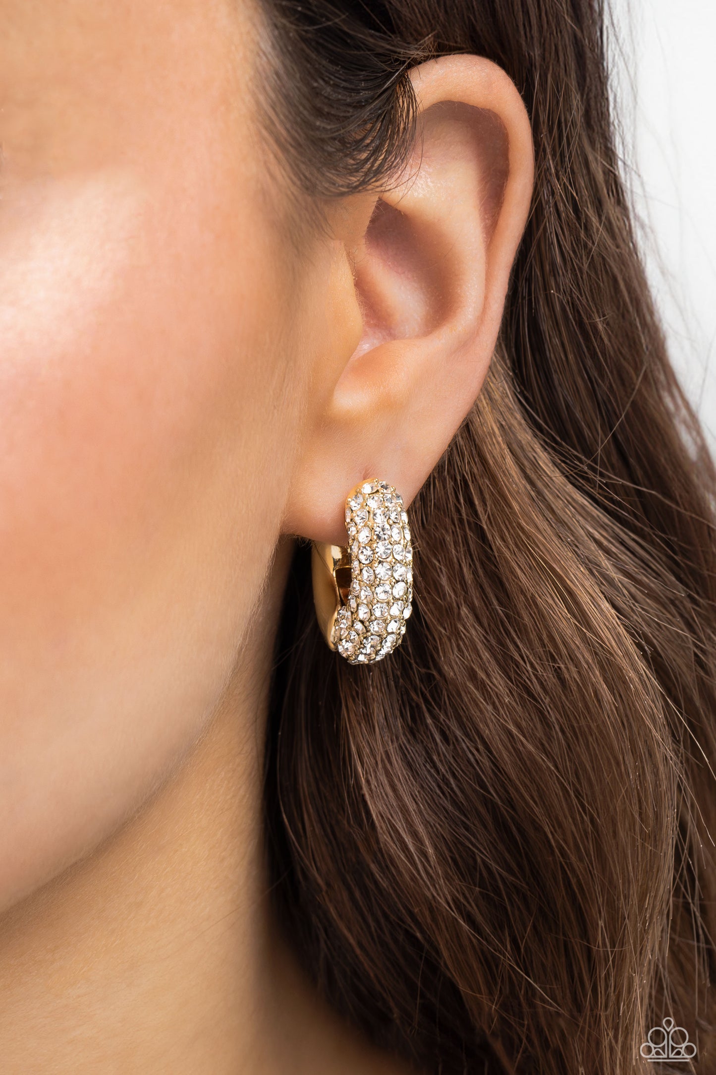 Combustible Confidence - Gold Paparazzi Earrings