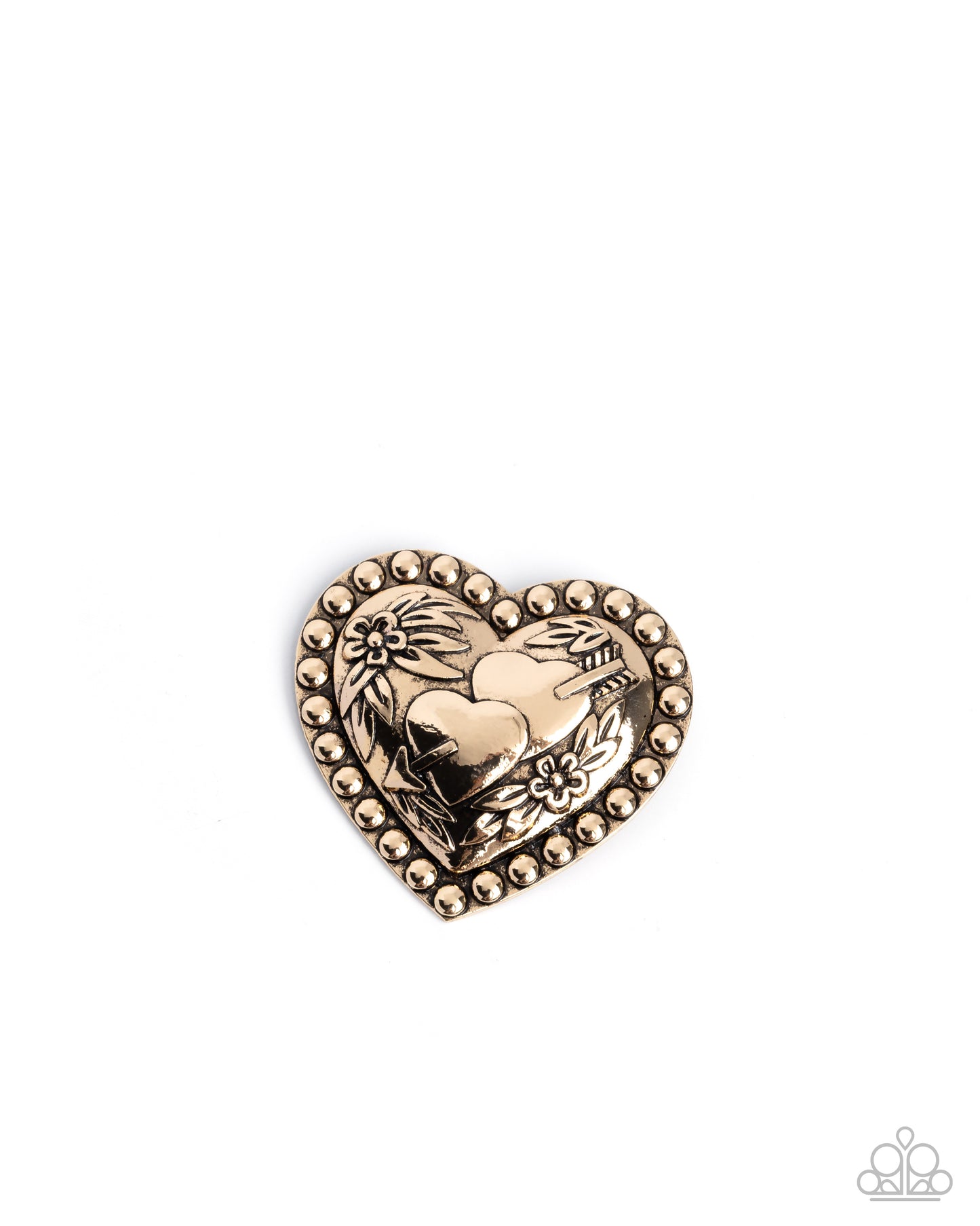 A Breath of Fresh Romance - Gold - Paparazzi Brooch