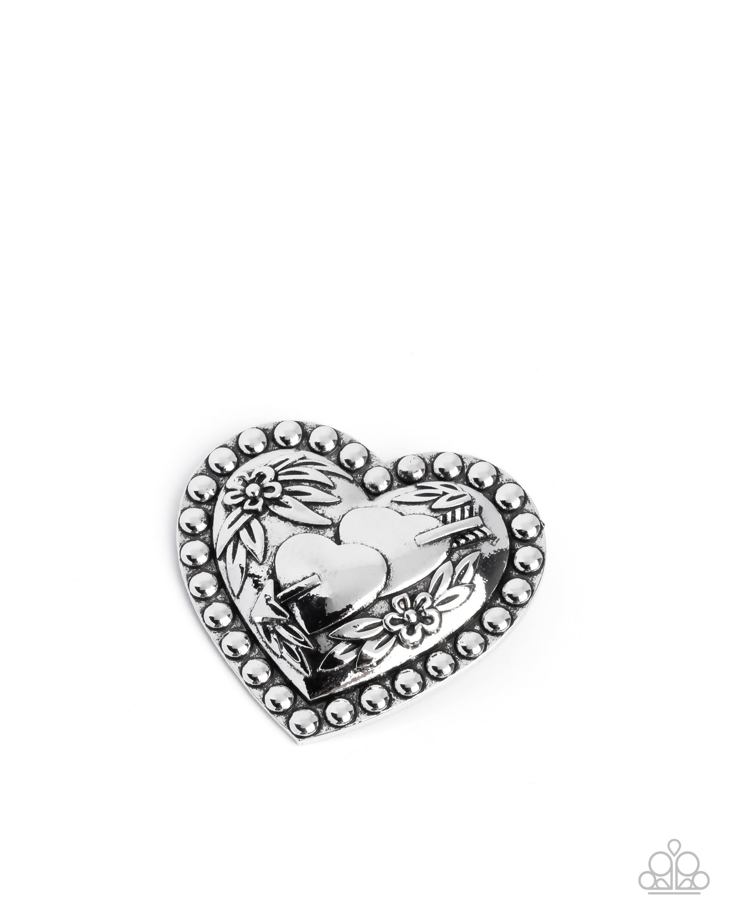 A Breath of Fresh Romance - Silver - Paparazzi Brooch