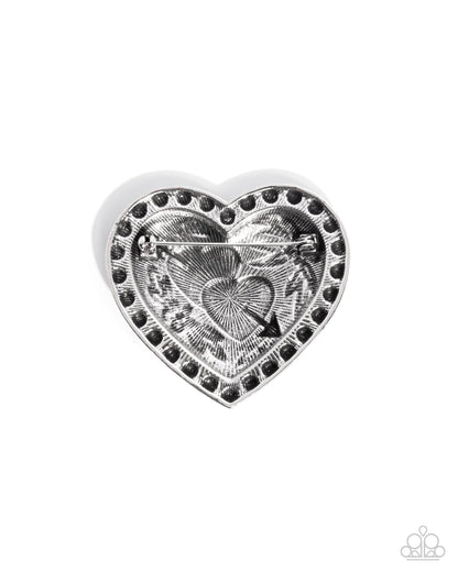 A Breath of Fresh Romance - Silver - Paparazzi Brooch