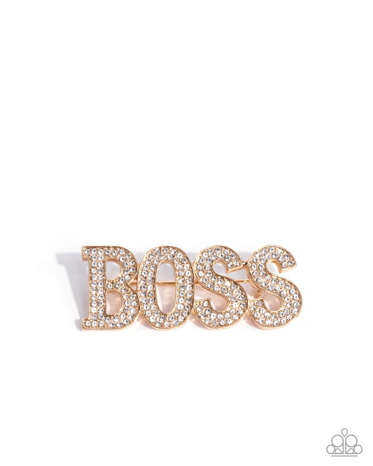 Blingy Boss - Gold - Paparazzi Brooch