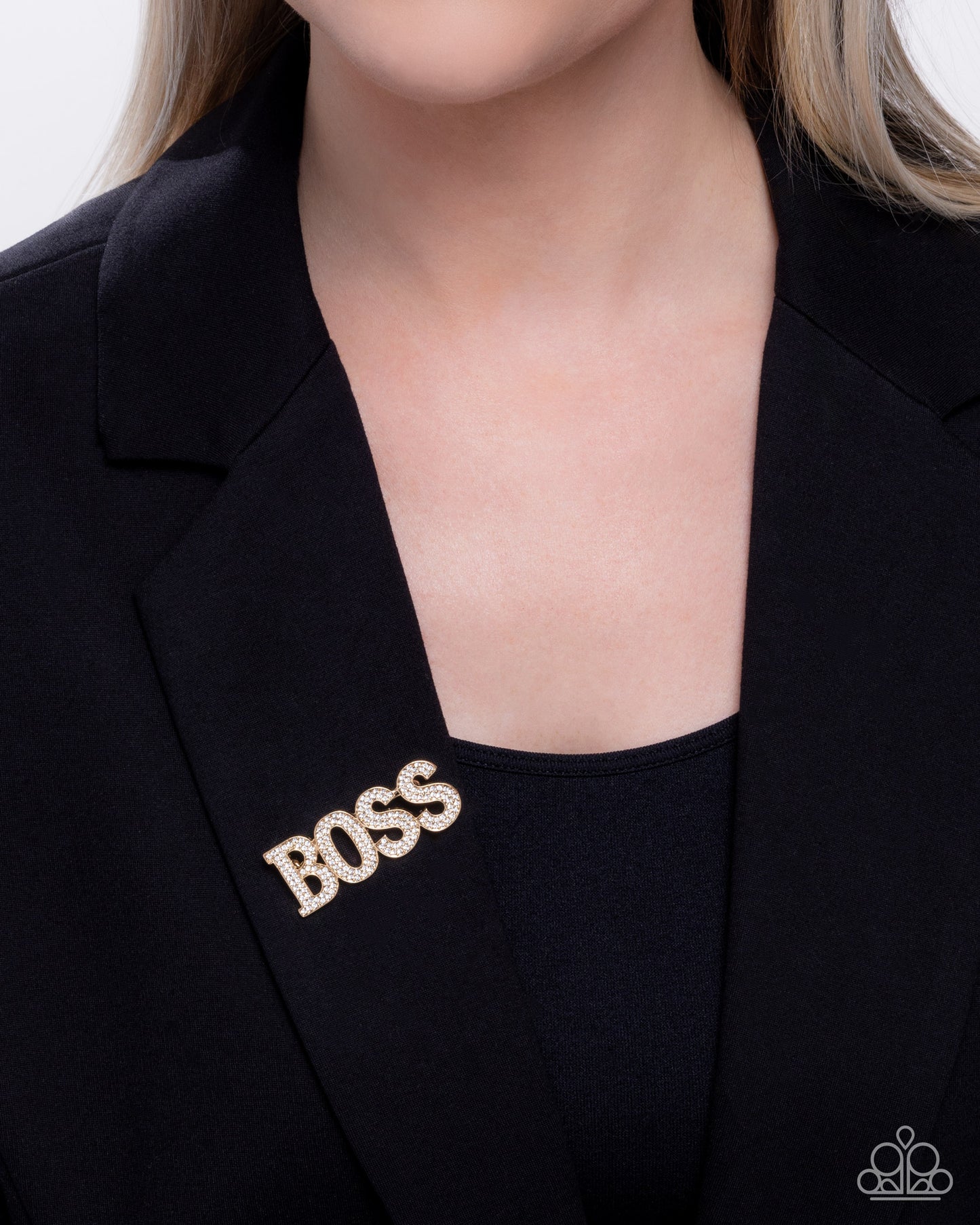 Blingy Boss - Gold - Paparazzi Brooch