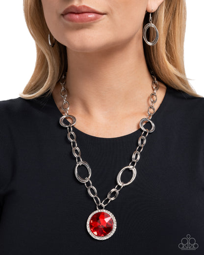 Coming Soon - Sophisticated Statement - Red - Paparazzi Necklace