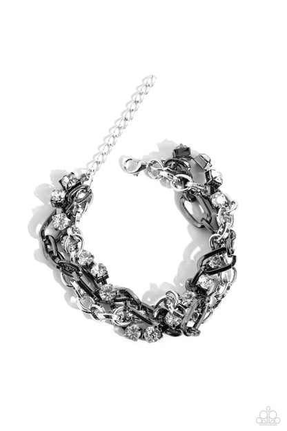 Totally Two-Toned - Silver Necklace and Two-Tone Taste - Silver Bracelet - Paparazzi Set