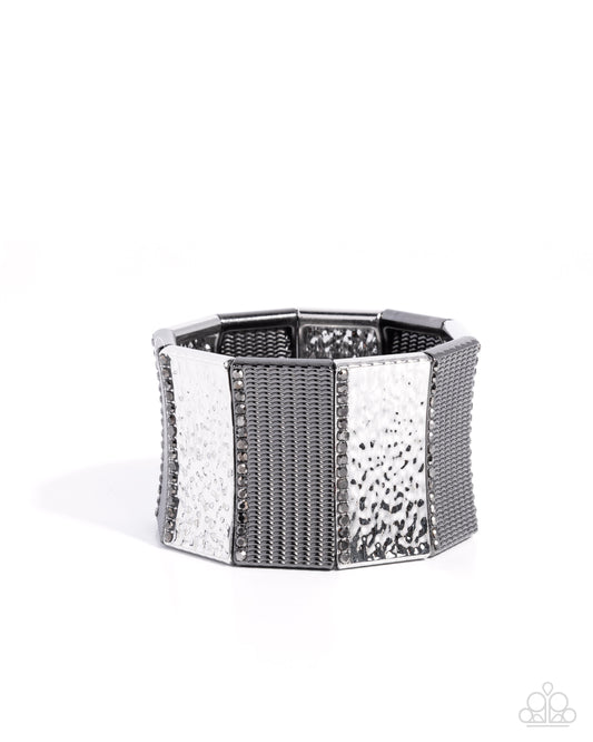 Textured Title - Silver - Paparazzi Bracelet