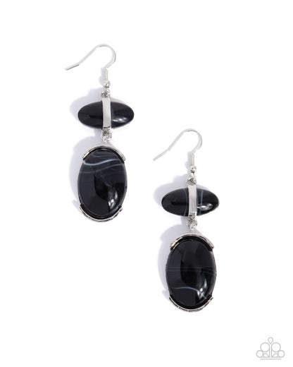 Basic Balance - Black - Paparazzi Earrings
