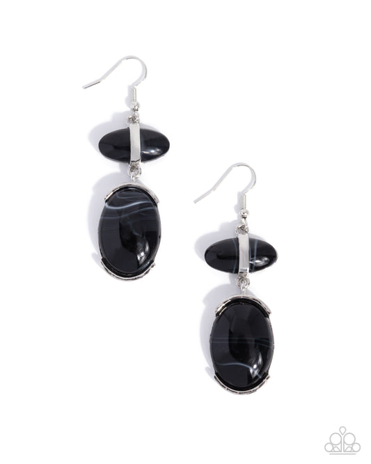 Basic Balance - Black - Paparazzi Earrings