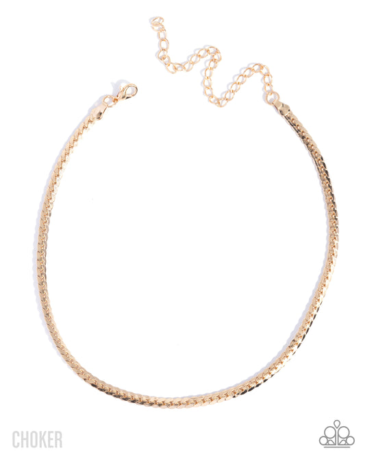 Crowning Challenge - Gold - Paparazzi Necklace