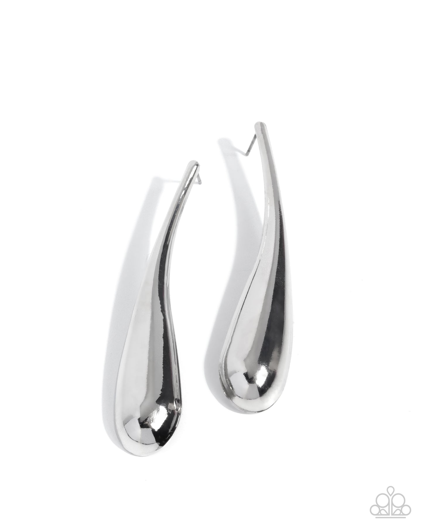 Coming Soon - Elongated Effort - Silver - Paparazzi Earrings