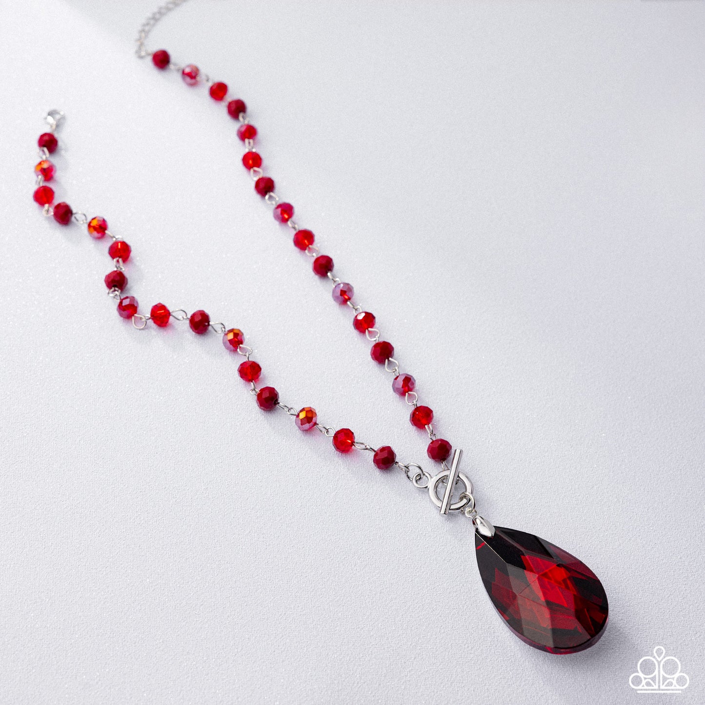 Teardrop Tale - Red - Paparazzi Necklace