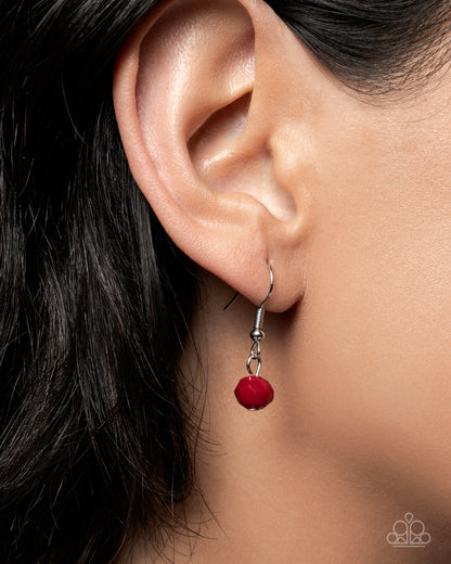 Teardrop Tale - Red - Paparazzi Necklace