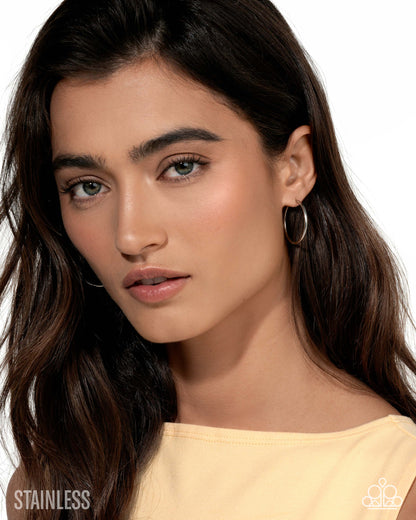 Surmounting Sheen - Silver - Paparazzi Earrings