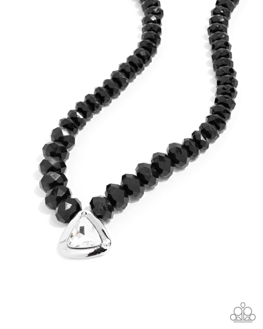 Trailblazing Triangle - Black - Paparazzi Necklace