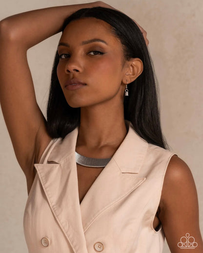 Necklace Fringe Formal - Silver - Paparazzi Necklace