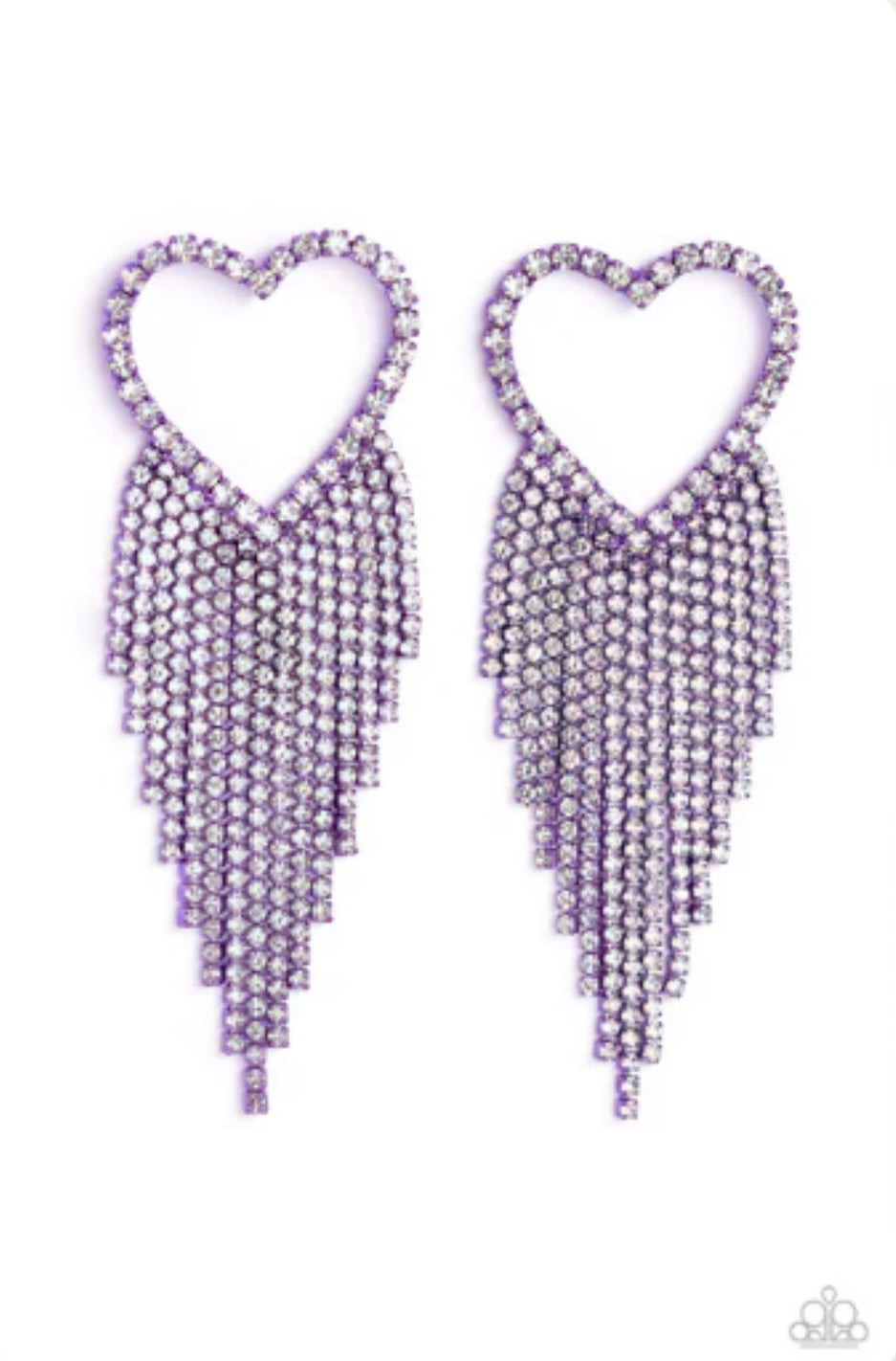 Sumptuous Sweethearts - Purple - Paparazzi Earrings