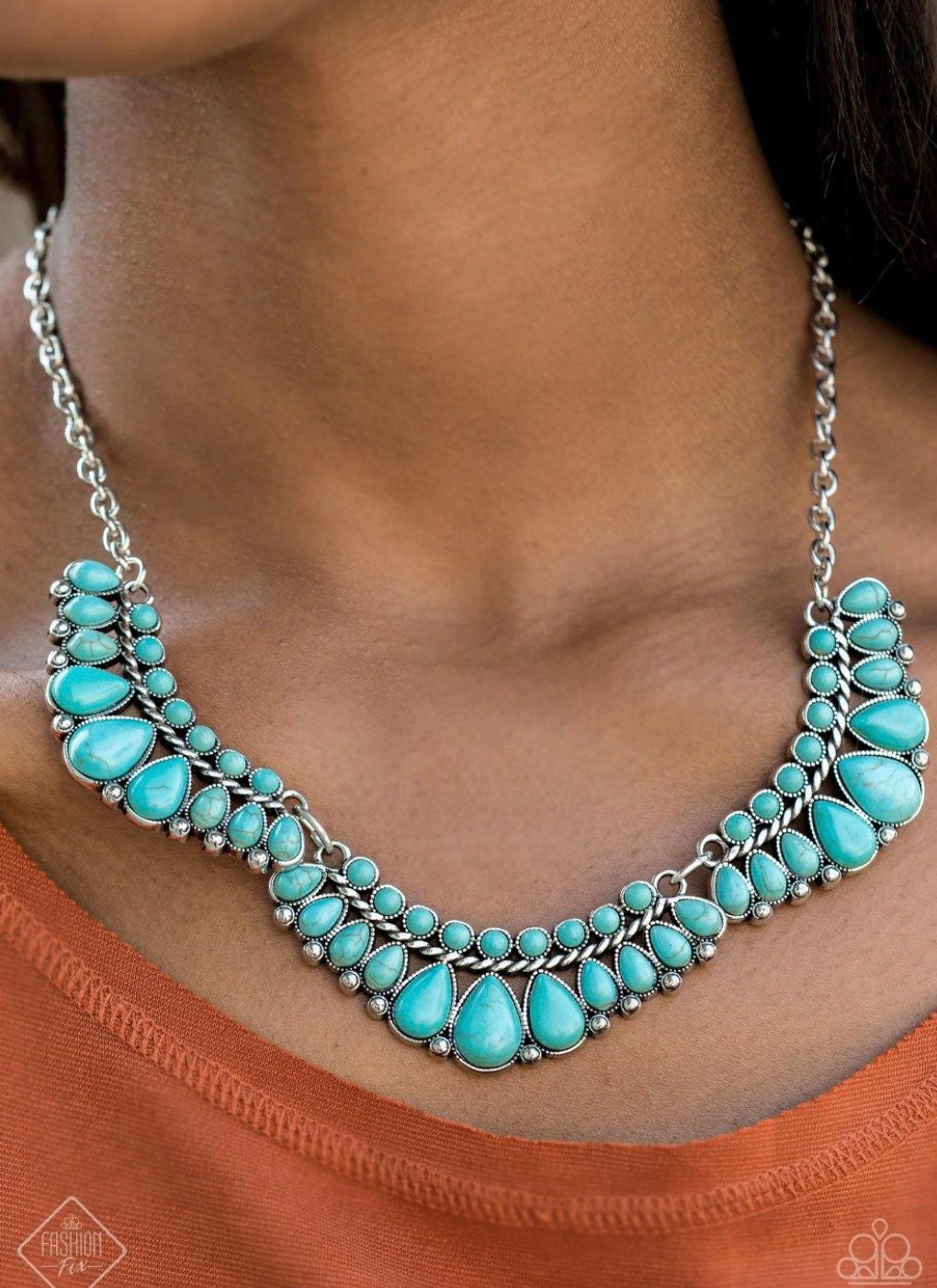 Paparazzi Naturally Native - Blue Paparazzi Necklace