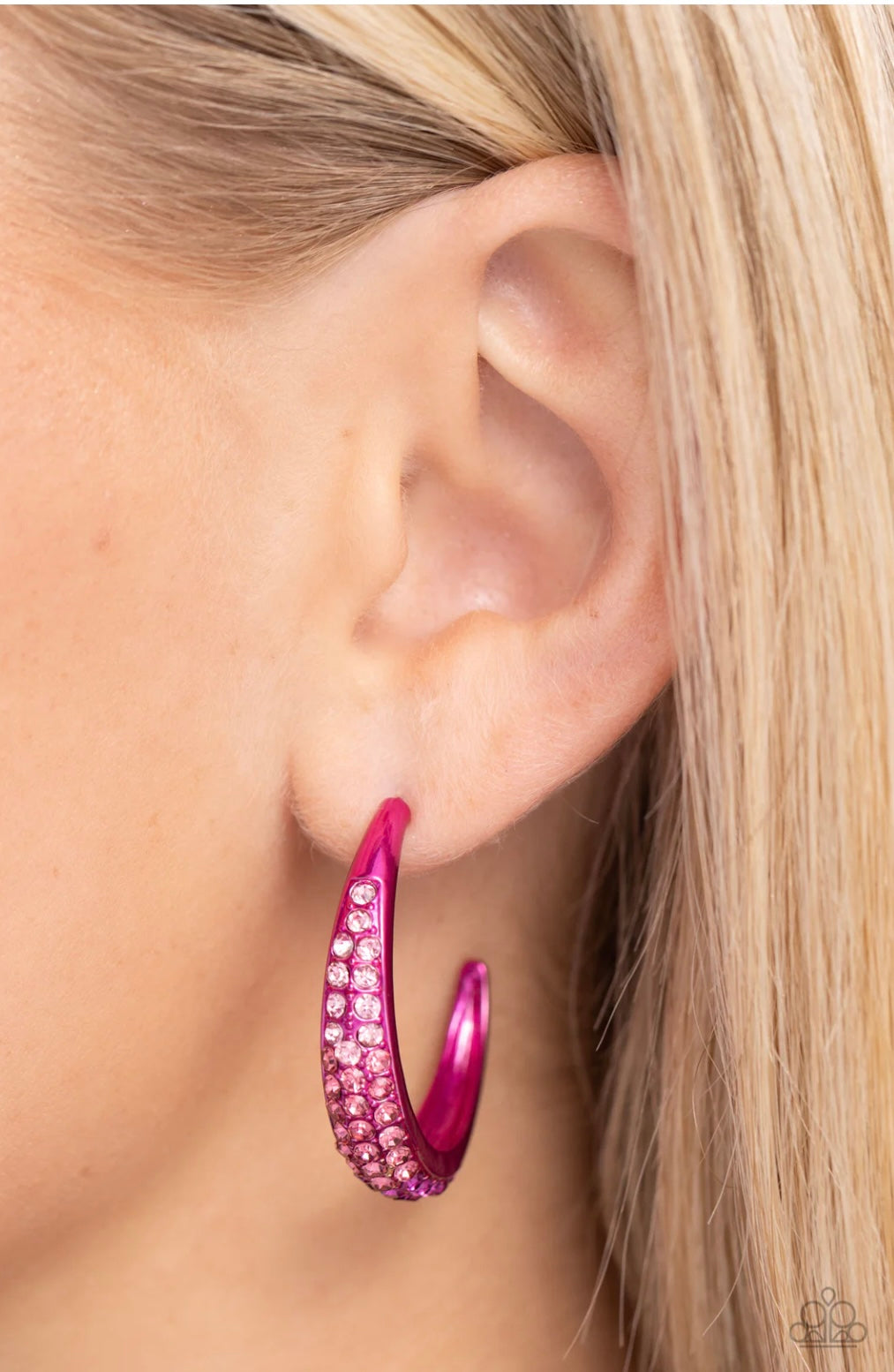 Obsessed with Ombré Pink Hoop Earrings