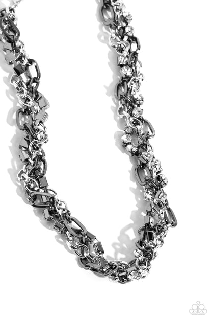 Totally Two-Toned - Silver Necklace and Two-Tone Taste - Silver Bracelet - Paparazzi Set