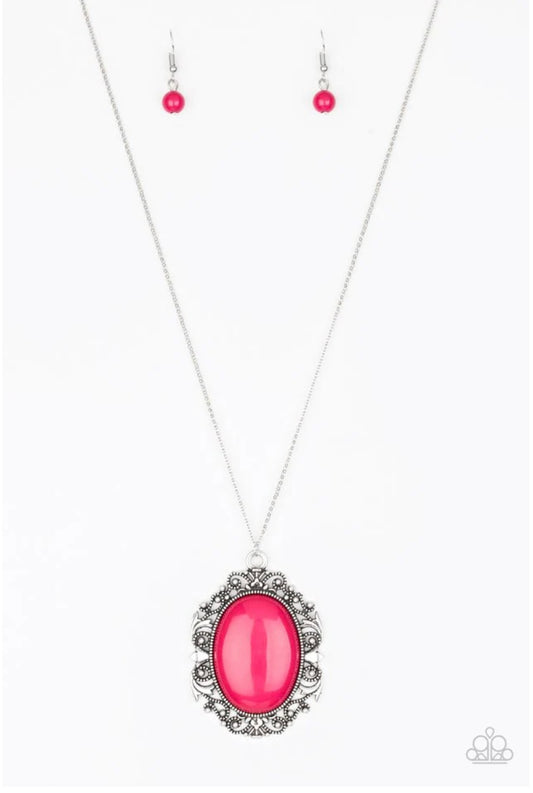 Vintage Vanity - Pink - Paparazzi Necklace