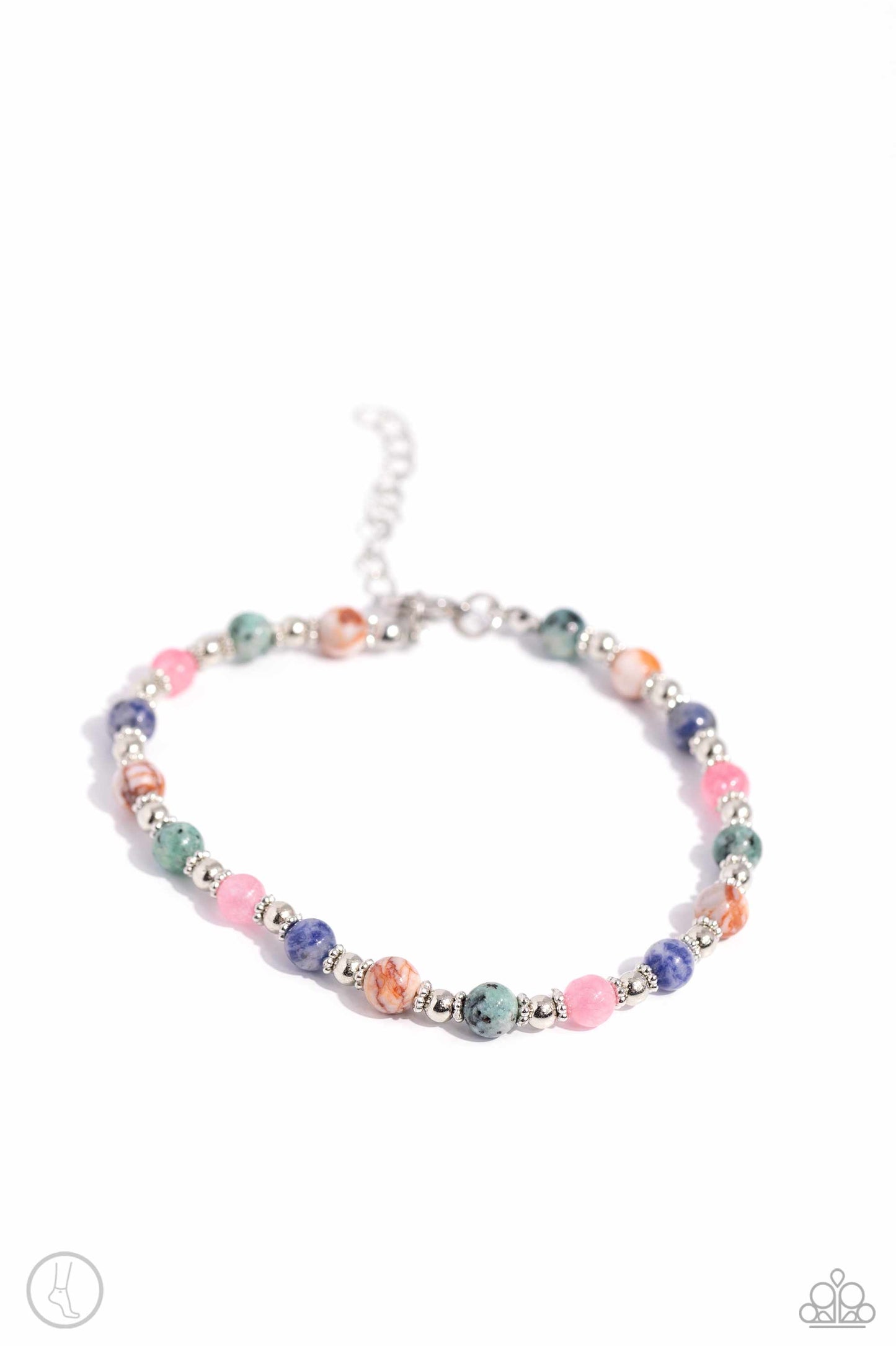 Tranquil Tribute - Multi Paparazzi Anklet
