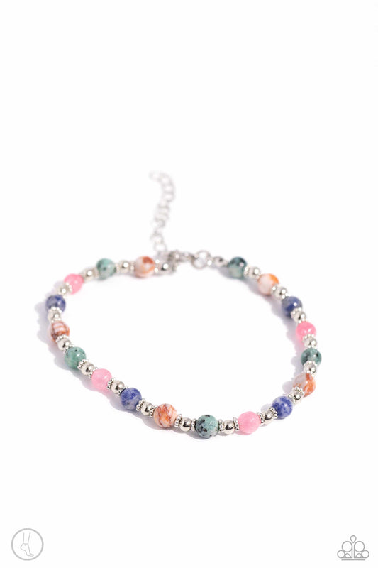 Tranquil Tribute - Multi Paparazzi Anklet
