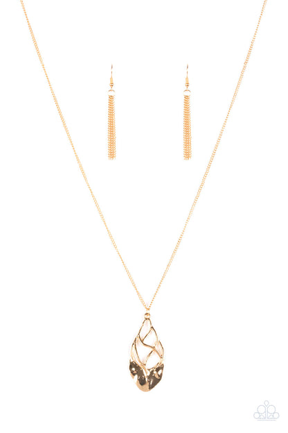 Swank Bank - Gold - Paparazzi Necklace