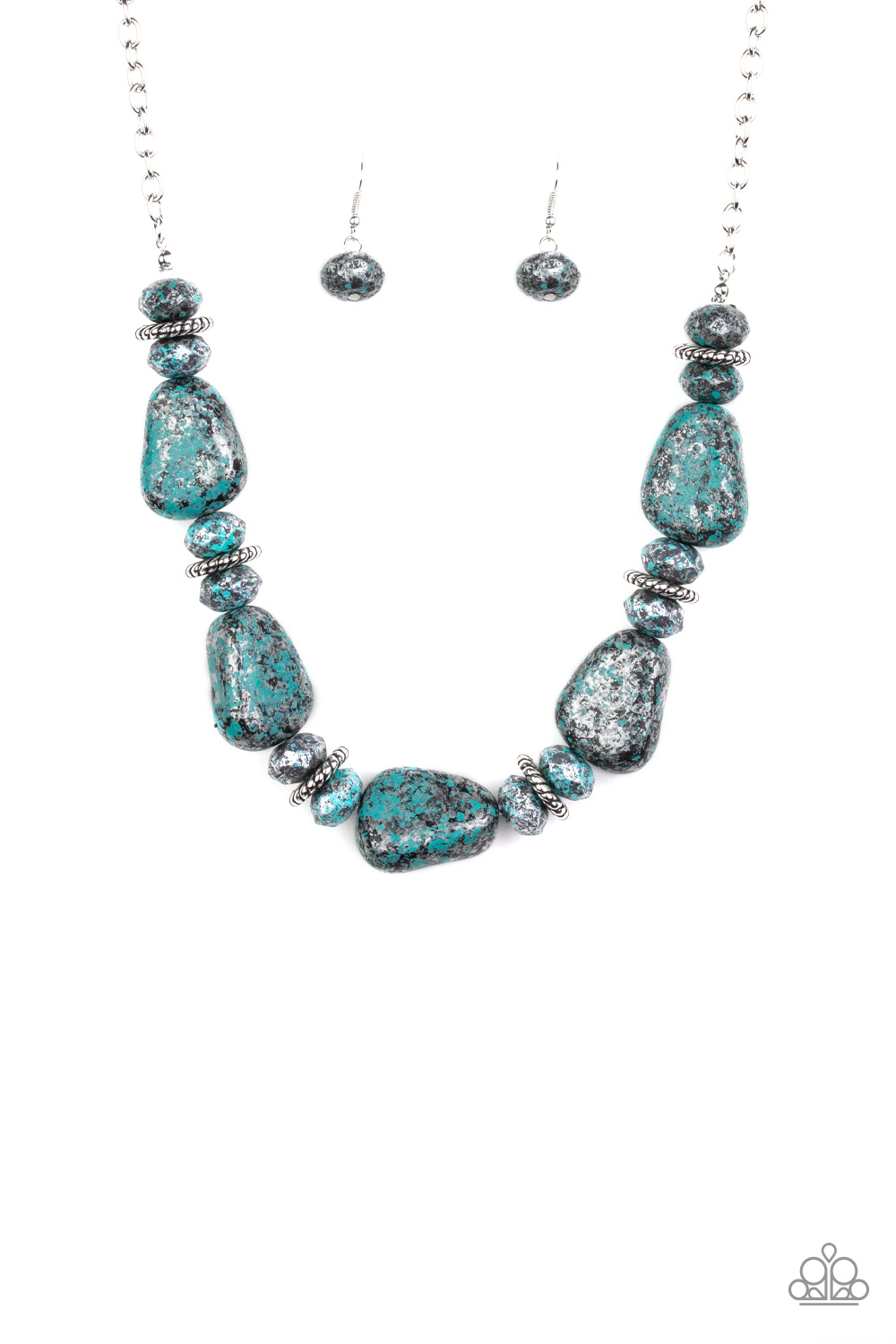 Prehistoric Fashionista - Blue - Paparazzi Necklace