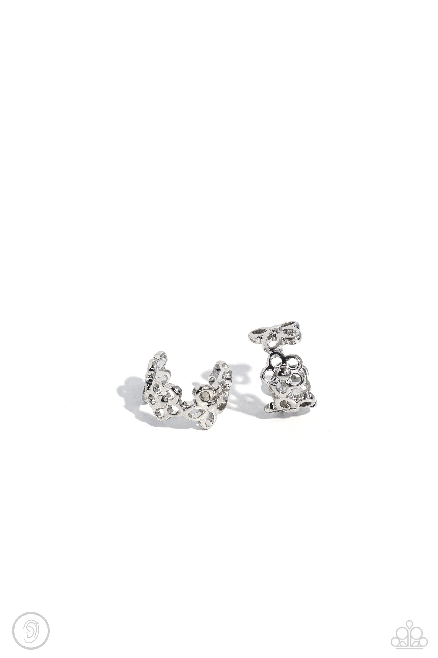 Daisy Debut - Silver Paparazzi Cuff Earrings