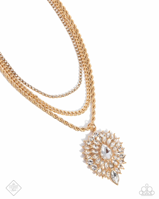 Adorably Administrative - Gold - Paparazzi Necklace