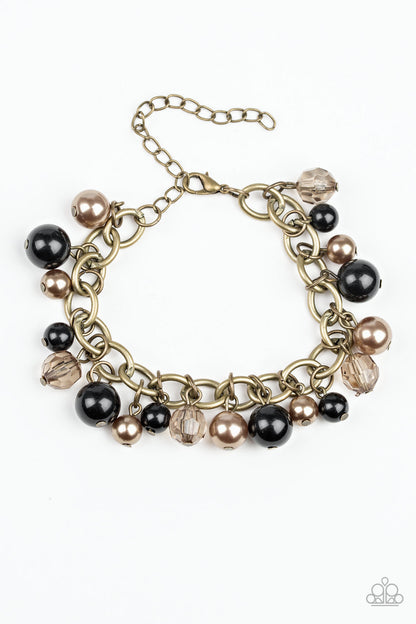 The Grit Crowd - Black - Paparazzi Necklace and Grit and Glamour - Black - Paparazzi Bracelet Set