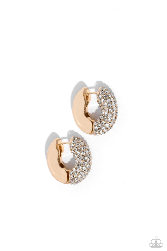 Combustible Confidence - Gold Paparazzi Earrings