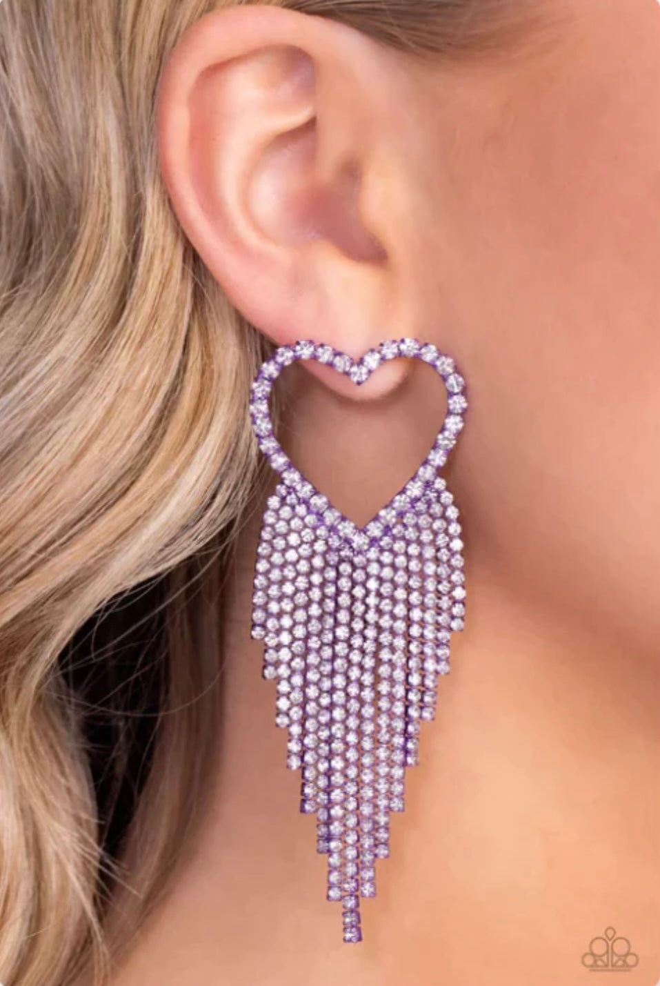 Sumptuous Sweethearts - Purple - Paparazzi Earrings