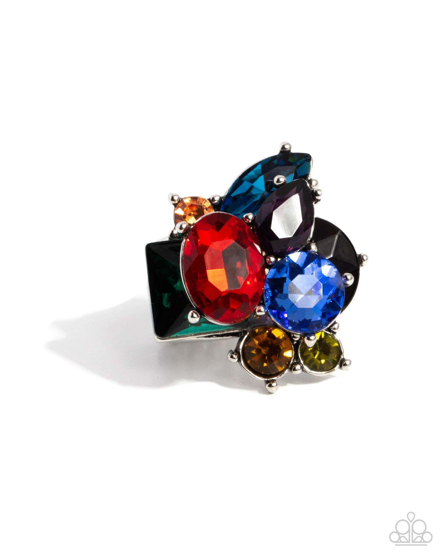 Capricious Cluster - Red - Paparazzi Ring