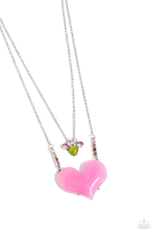 Heart-Racing Recognition - Pink Paparazzi Necklace