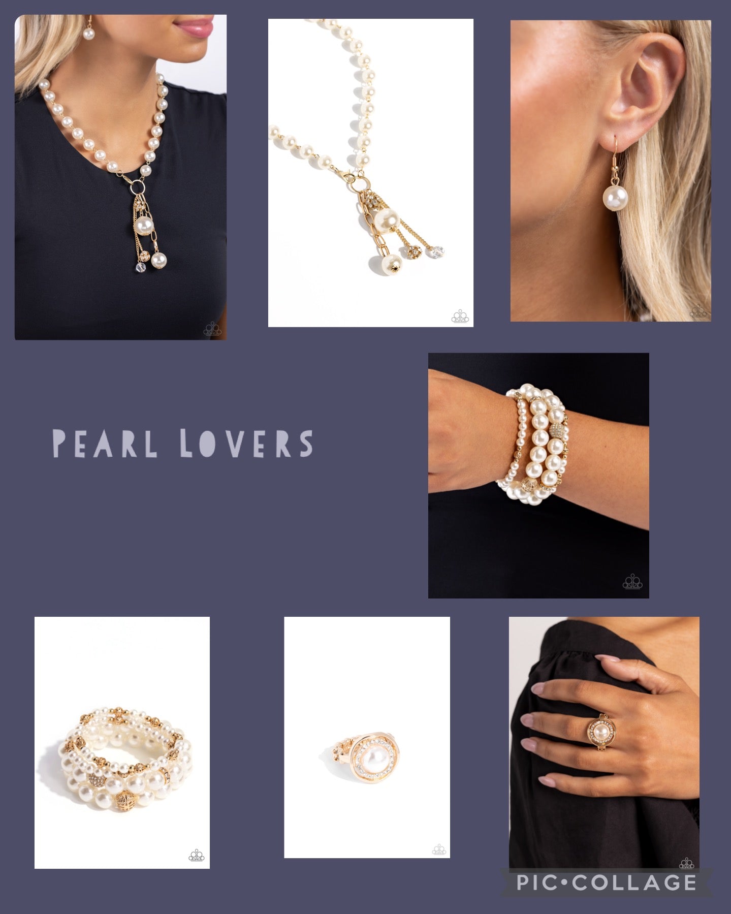 White Collar Welcome - Gold Necklace, Vastly Vintage - Gold Bracelet and Chic Center - Gold Ring