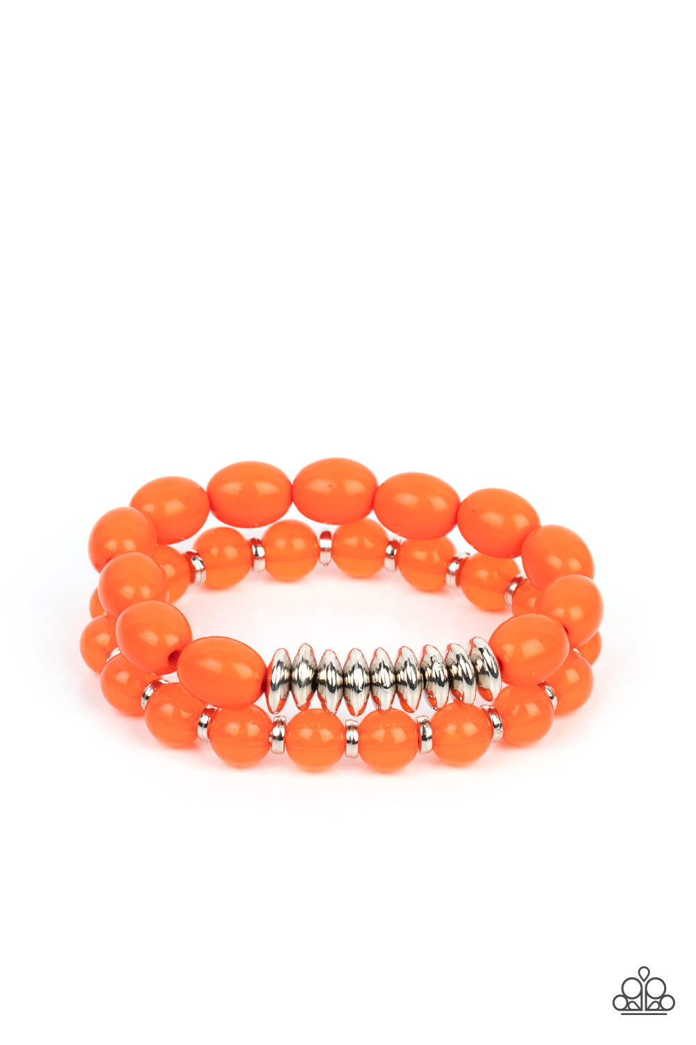 Venetian Voyage Orange Necklace and LaVida Vacation Orange Bracelet - Paparazzi Necklace and Bracelet Set