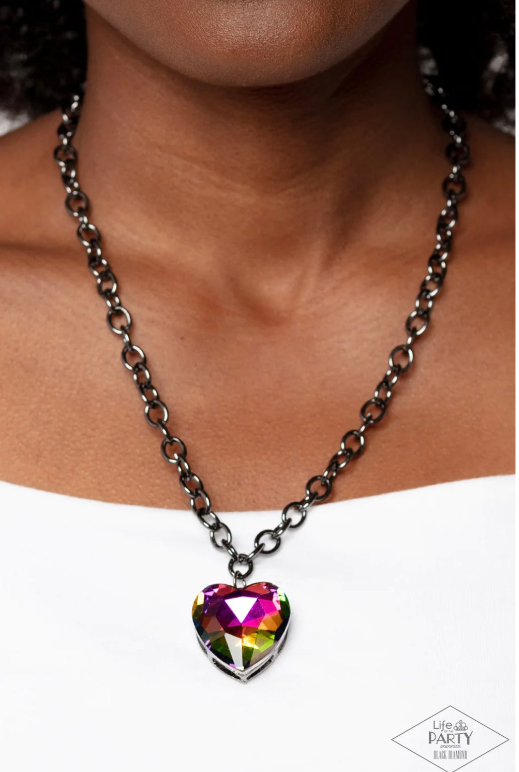 Flirtatiously Flashy - Multi - Paparazzi Necklace ( 2023 Black Diamond LOP)