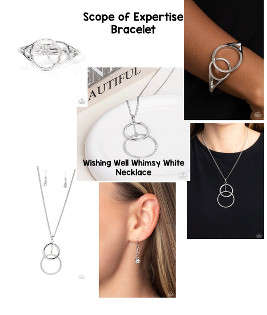 Mocha Vibe - Wishing Well Whimsy White Necklace and Scope of Expertise White Bracelet