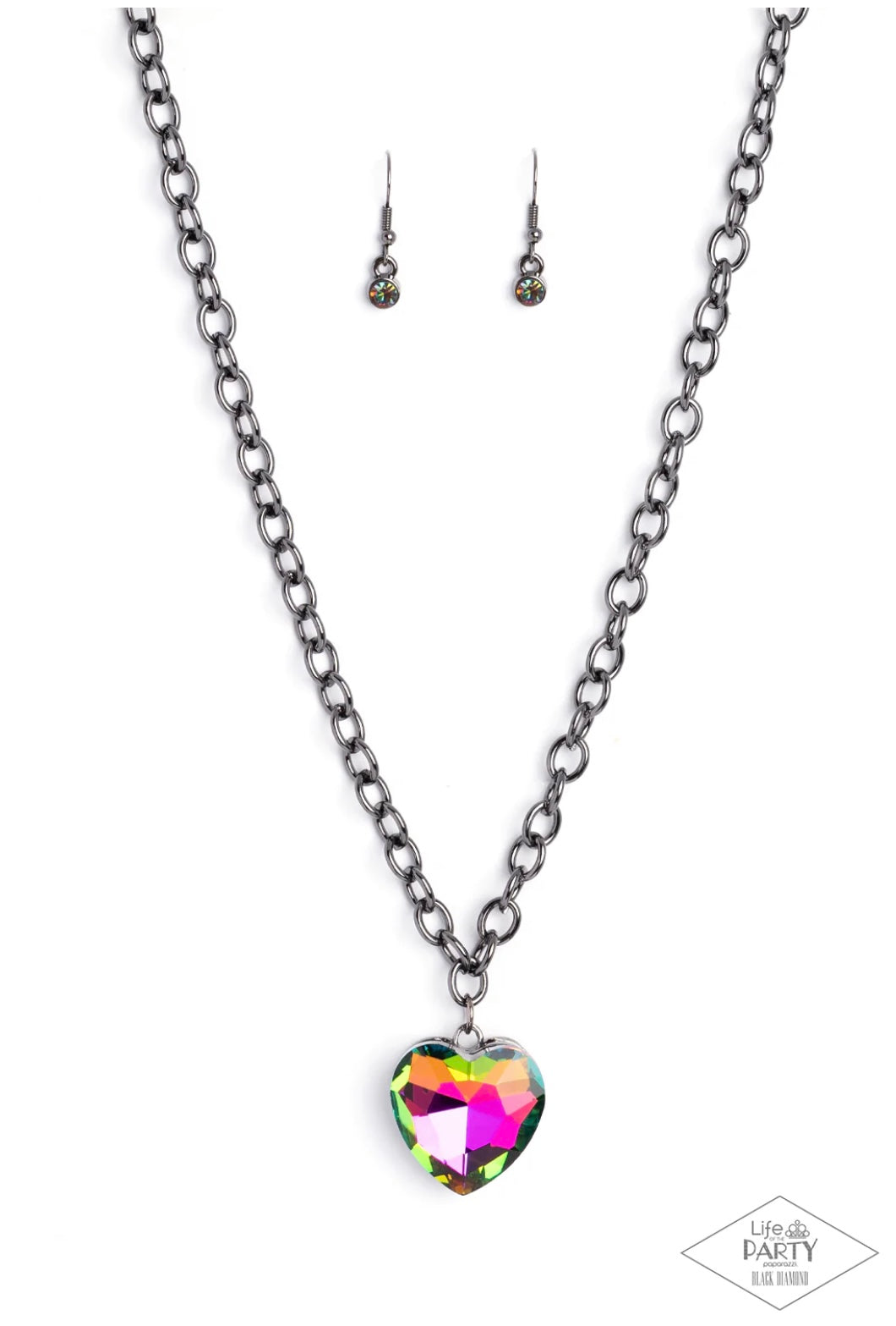 Flirtatiously Flashy - Multi - Paparazzi Necklace ( 2023 Black Diamond LOP)