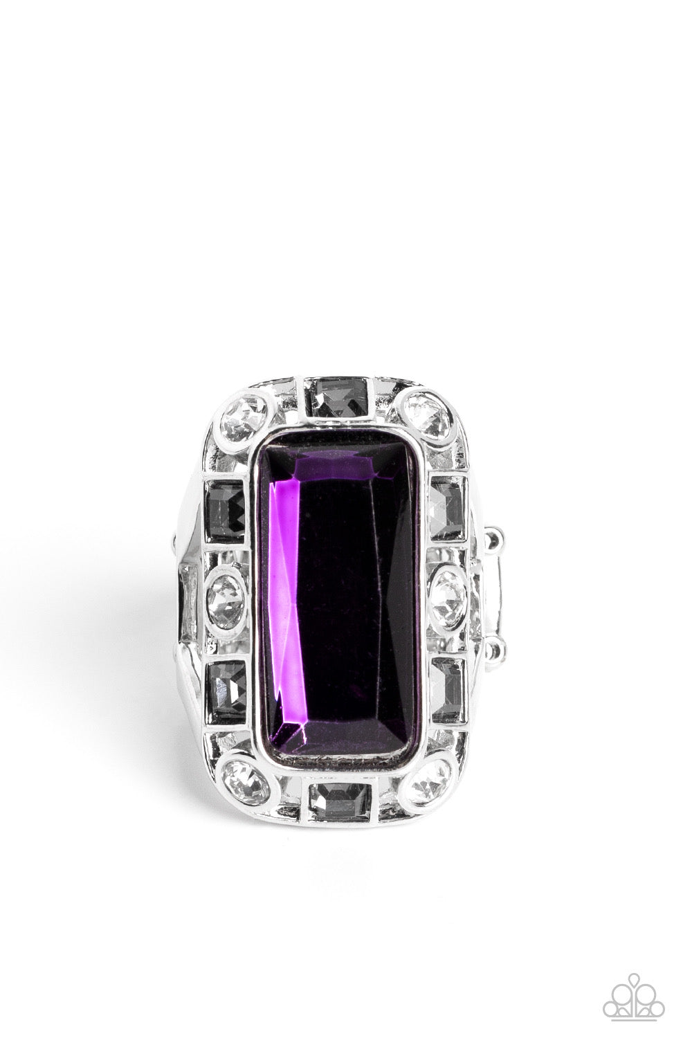 Radiant Rhinestones Purple - Paparazzi Ring