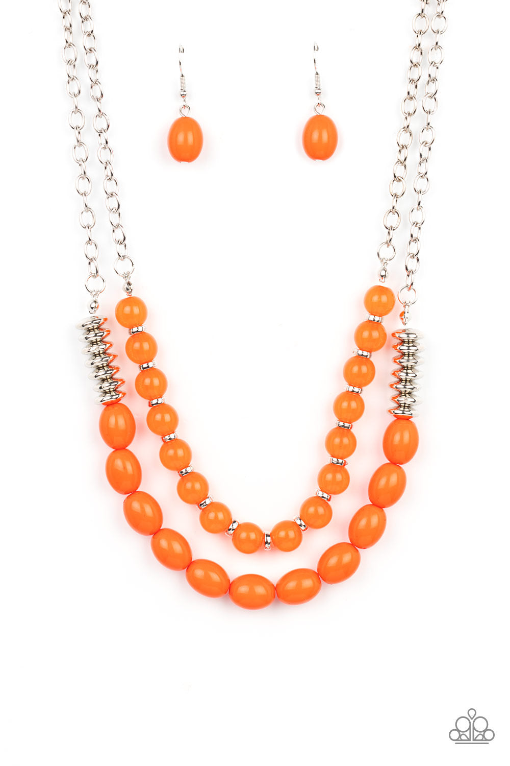 Venetian Voyage Orange Necklace and LaVida Vacation Orange Bracelet - Paparazzi Necklace and Bracelet Set